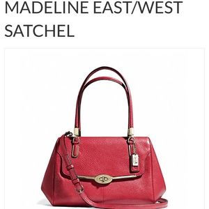 Coach Red Madeline East/West Satchel